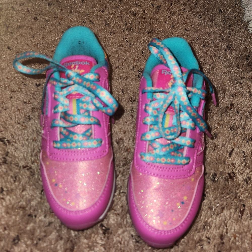 Reebok Kids' Sparkly Pink and Blue Light Up Sneakers